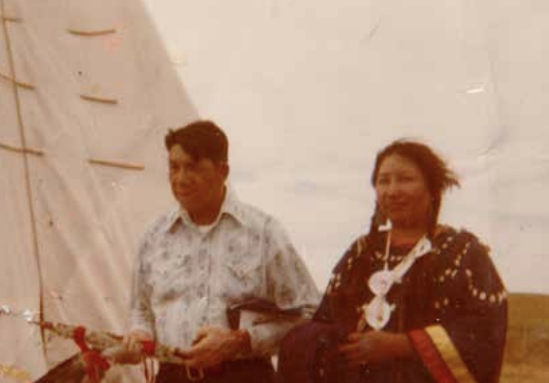 1963, Rosebud Sioux Indian Reservation – Graduating from the boarding school Tillie returned to her family and traditional Lakota spiritual practices that were underground and banned by United States federal law until 1974. / Photo courtesy of Connie Brushbreaker. 