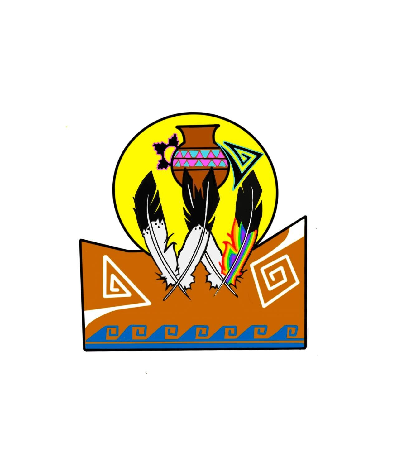 CCHG Logo: SWIWC is grateful to Waylon Pahona, one of the facilitators for the CCHG, who created this logo for the gatherings. The artistry is unique to his brand of art and incorporates several attributes of Arizona Tribal communities. This logo is used for all Community Circle of Healing Gatherings. / Photo courtesy of Waylon Pahona.