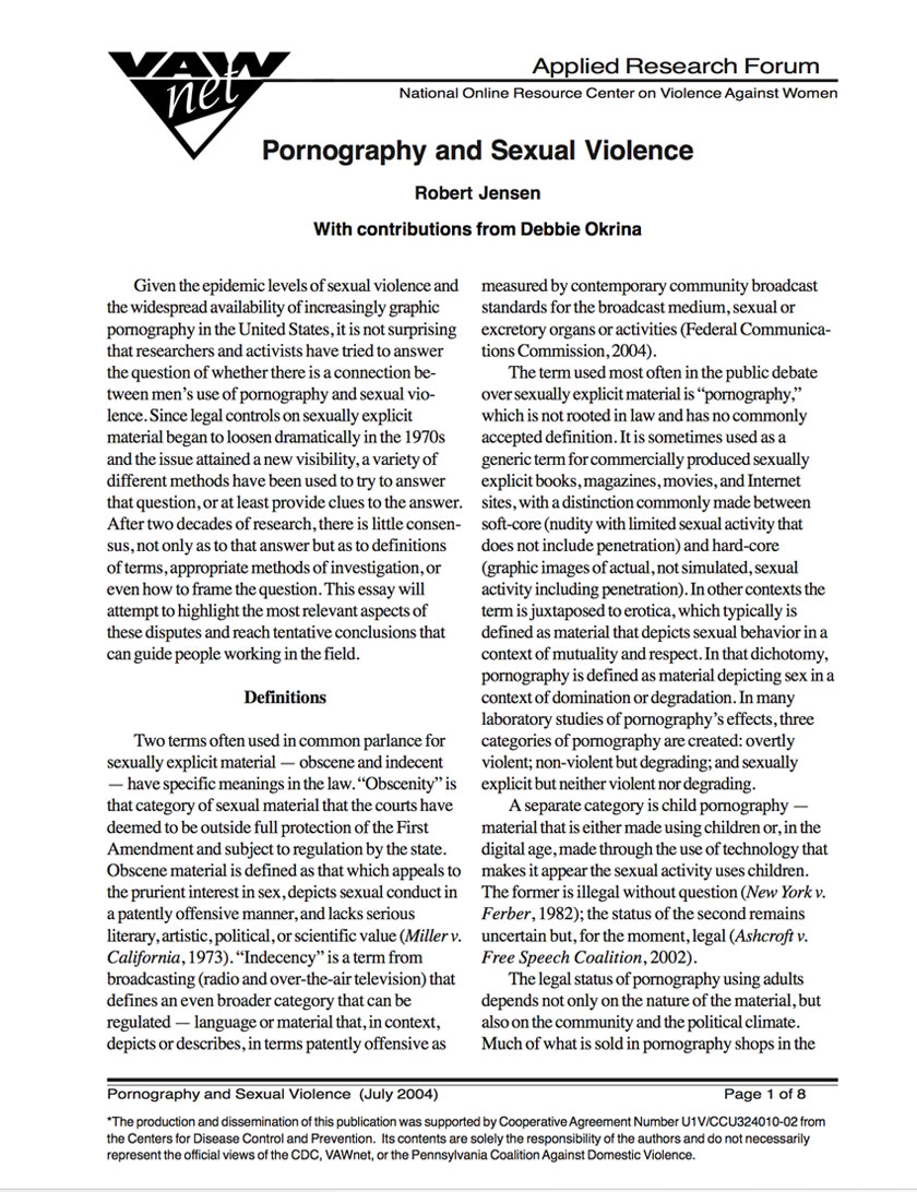 Pornography and Sexual Violence | NIWRC